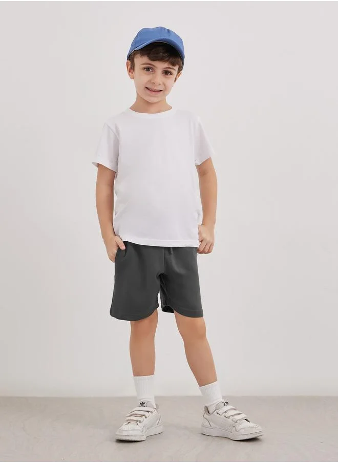 Styli Styli Solid Shorts with Drawsting