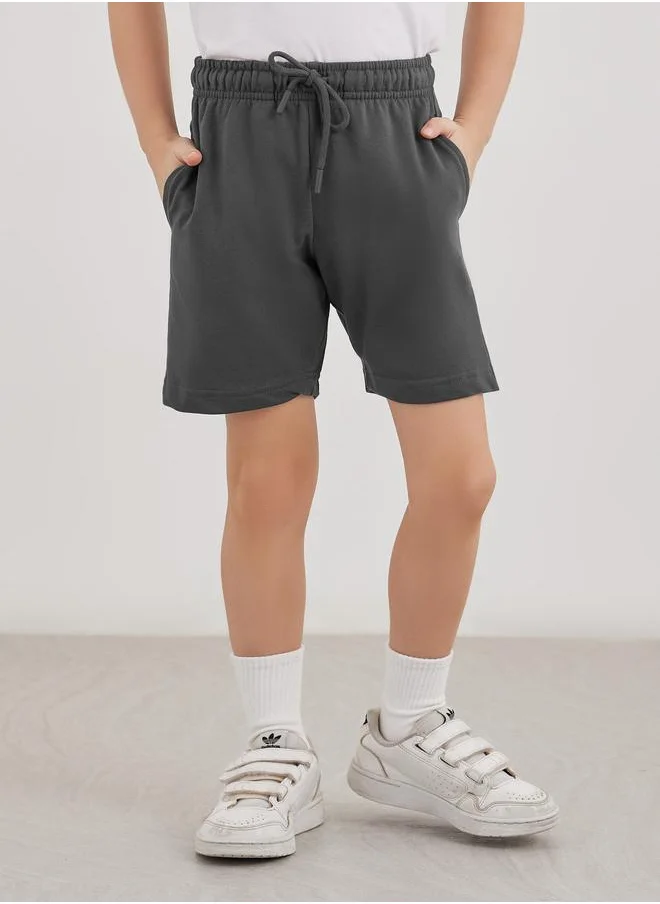 Styli Styli Solid Shorts with Drawsting