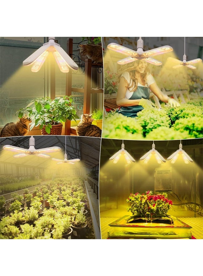 DUNISO LED Grow Light, 552 LEDs Sunlike Full Spectrum Grow Light Bulb with 4 Adjustable Panels, Waterproof Plant Lamp for Indoor Plants, Hydroponic, Greenhouse, Indoor Garden  - Image 3