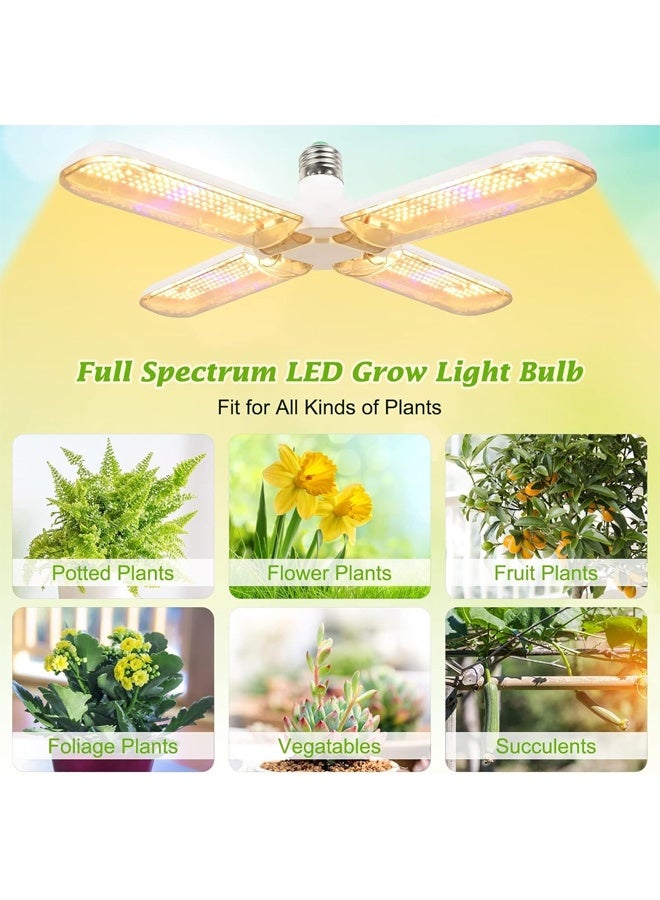 DUNISO LED Grow Light, 552 LEDs Sunlike Full Spectrum Grow Light Bulb with 4 Adjustable Panels, Waterproof Plant Lamp for Indoor Plants, Hydroponic, Greenhouse, Indoor Garden  - Image 5