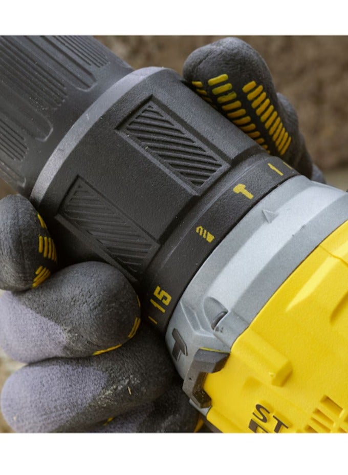 ستانلي مثقاب مطرقي لاسلكي عالي التحمل من ستانلي 18 فولت، أداة كهربائية عالية الأداء للحفر والطرق، تصميم مدمج ومريح، مثالي للخرسانة والخشب والمعادن، يتضمن بطارية طويلة الأمد - Image 5