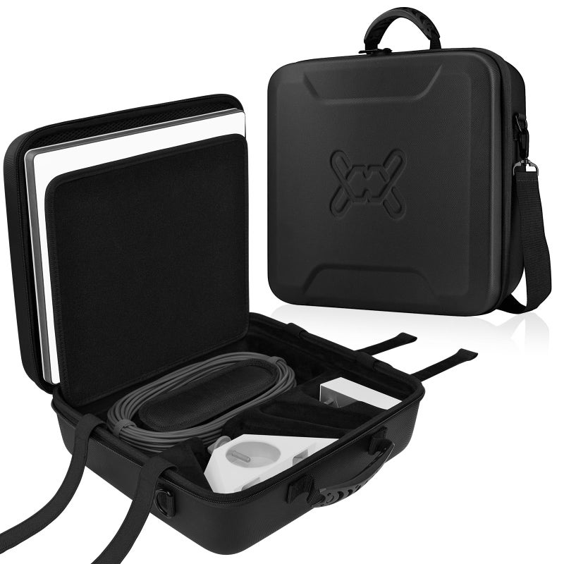 Mwin Carrying Case for Starlink Mini - Starlink Mini Accessories Lightweight Travel Case, Splash-Resistant & Shockproof EVA Protective Cover with Shoulder Strap, Portable Hard Bag for Travel, Black - Image 1
