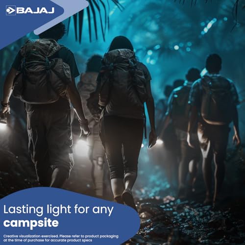 Bajaj Travellesta 3W Duo RC LED Torch | Dual Lighting Mode | USB C-Type Charging | 6 Months - Warranty (Pack of 1, White and Blue) - Image 3
