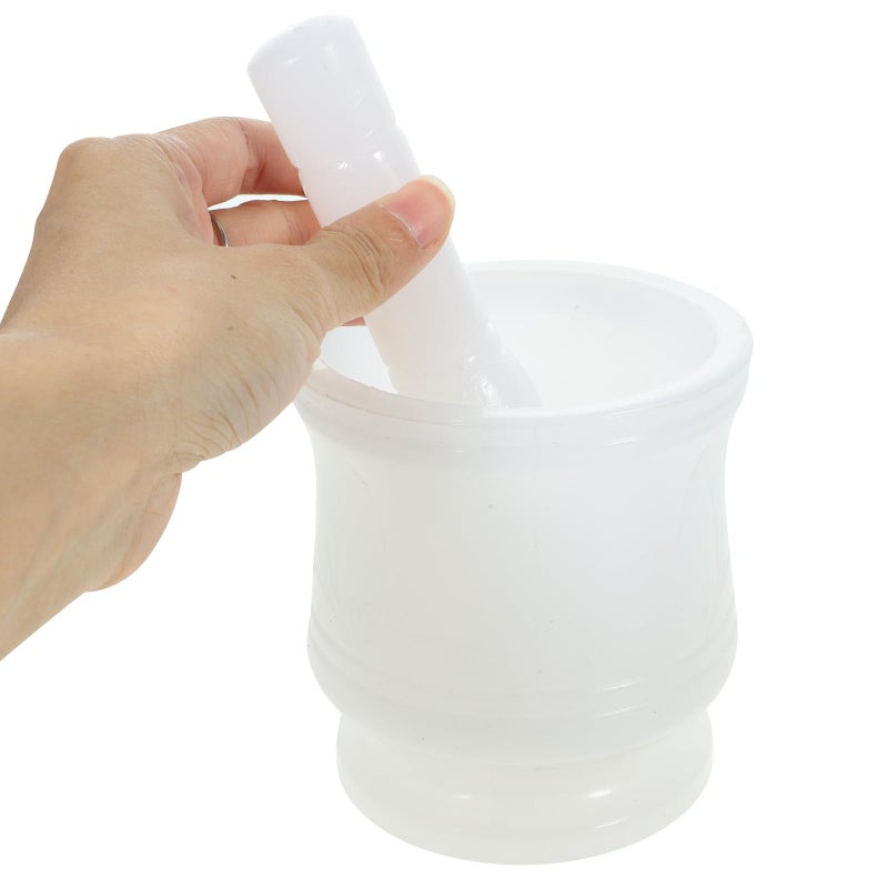 White Mortar and Pestle Set 4.33 Inch Bowl for Grinding Herbs Spices Kitchen Tool - Image 5