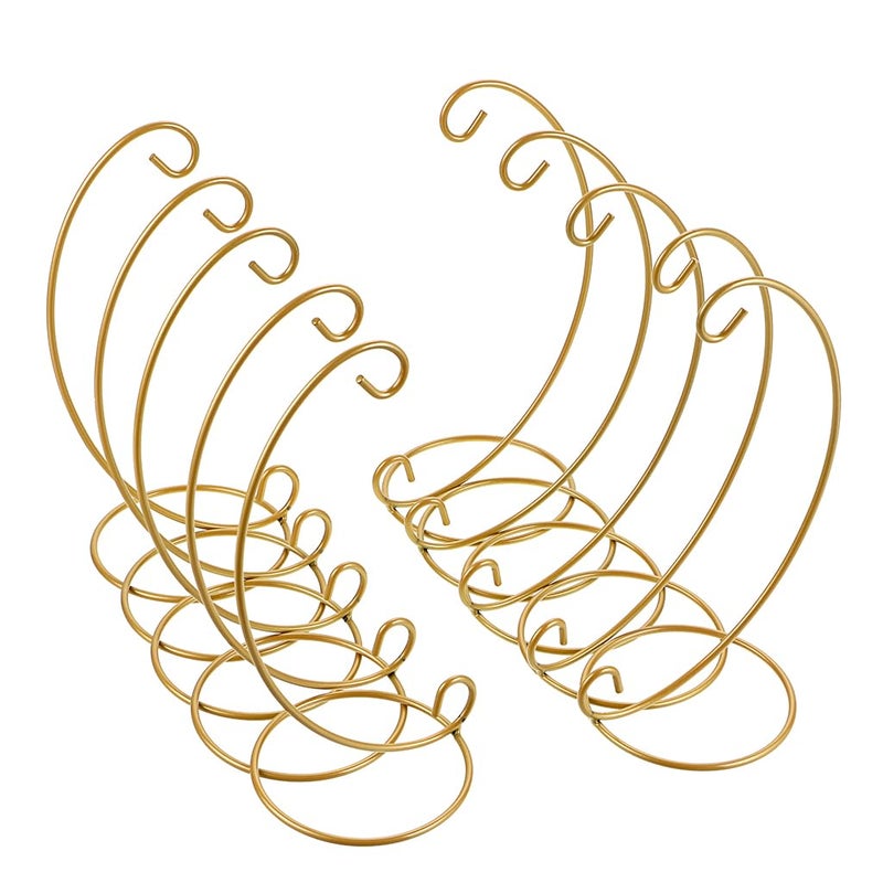 OwnMy Pack of 10 Ornament Display Stand Holder Iron Hanging Rack for Hanging Globe Air Plant Terrarium Witch Ball Bauble Home Party Craft - Image 1