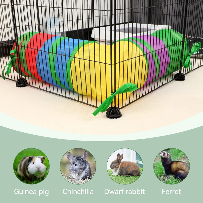 Rypet Guinea Pig Tunnels and Tubes Collapsible 2 Way and L-Type Tunnel with Interactive Ball Small Animal Activity Tunnel Hideaway Toys for Baby Rabbit Ferret Hamster Chinchilla Hedgehog - Image 4