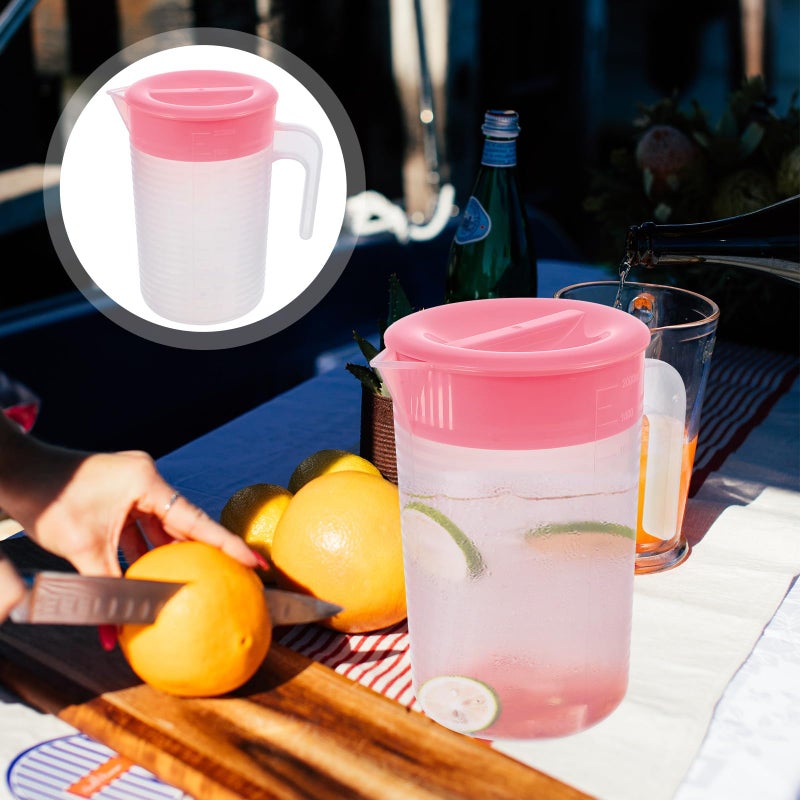 2000ml Rose Water Pitcher with Handle and Measurement Scale Cold Water Jug for Home Party Beverage - Image 4
