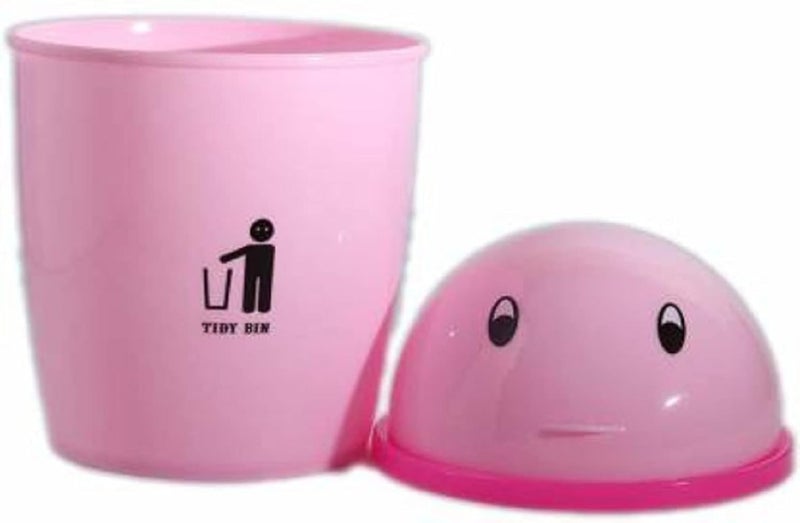 EAGEAN Mini 2 PS Stylish Plastic Tidy Bin Trash Can With Lid, Multi-use Dustbin for Study Table, Washroom, Bedroom etc. (Multicolour) Plastic Dustbin (Multicolor) - Image 2