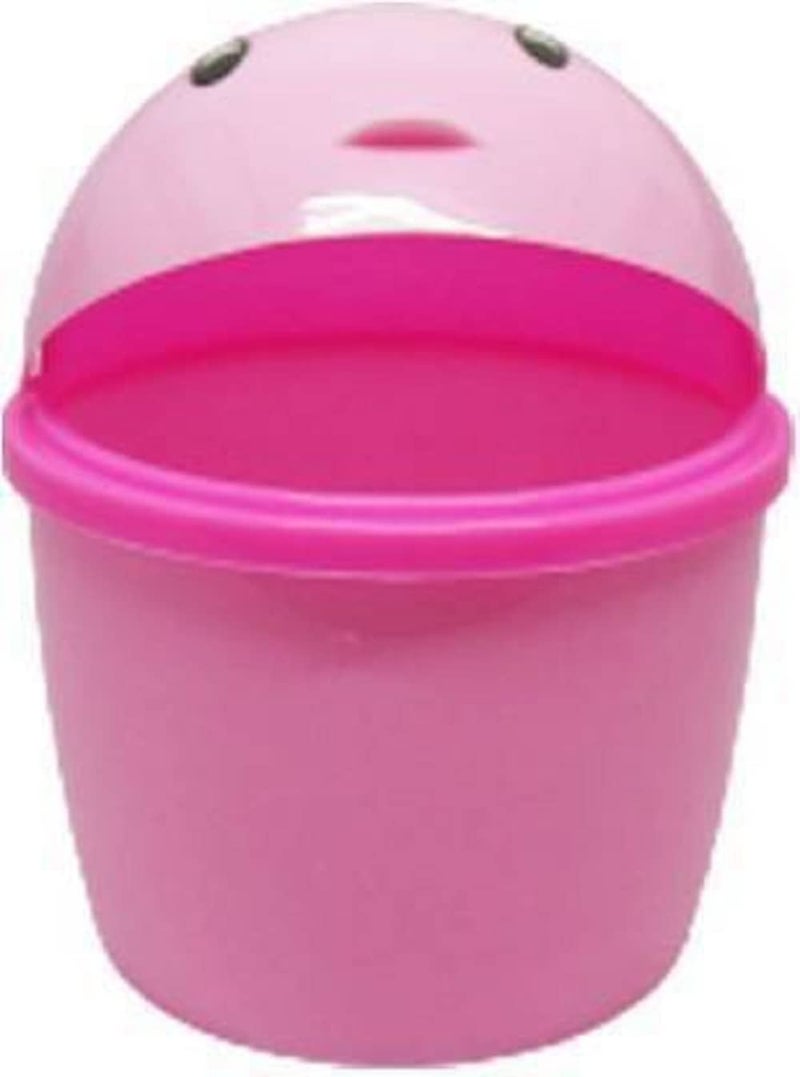 EAGEAN Mini 2 PS Stylish Plastic Tidy Bin Trash Can With Lid, Multi-use Dustbin for Study Table, Washroom, Bedroom etc. (Multicolour) Plastic Dustbin (Multicolor) - Image 3