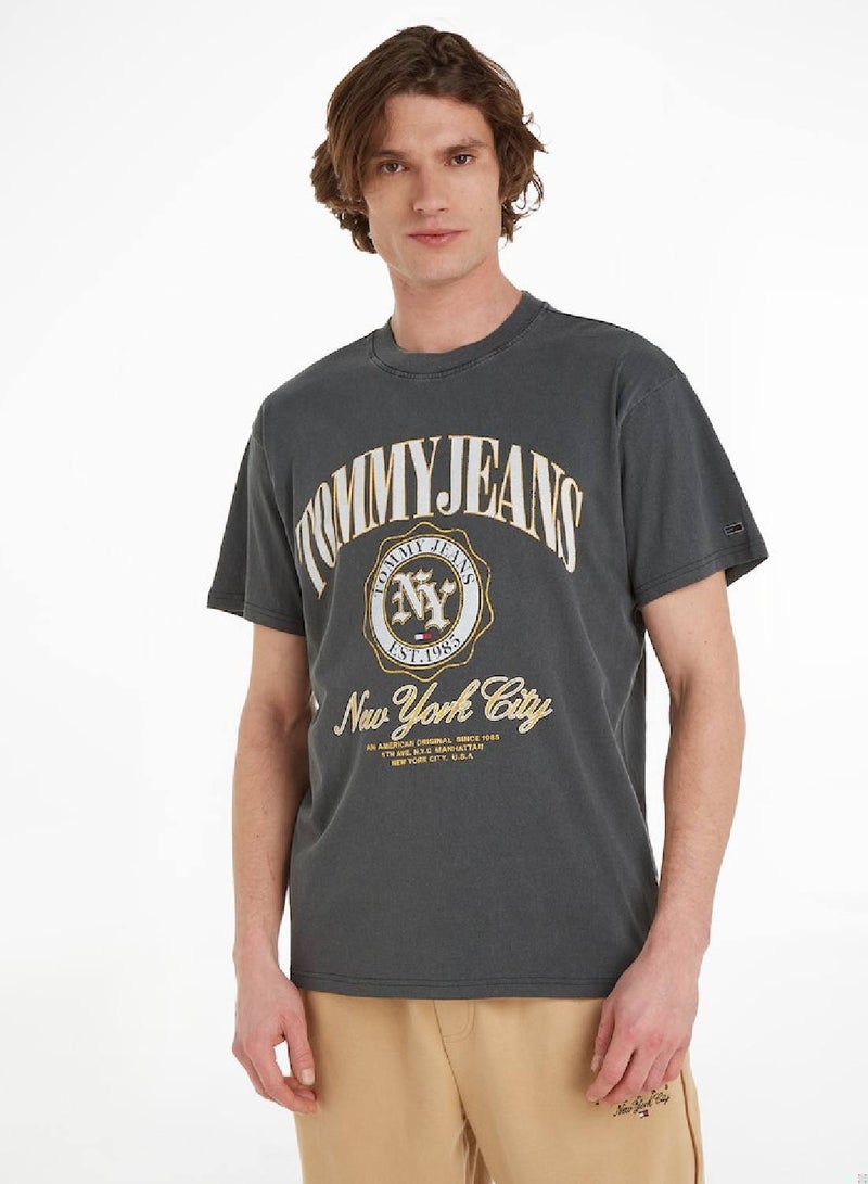 TOMMY JEANS Varsity Logo Relaxed Fit T-Shirt  - Image 1
