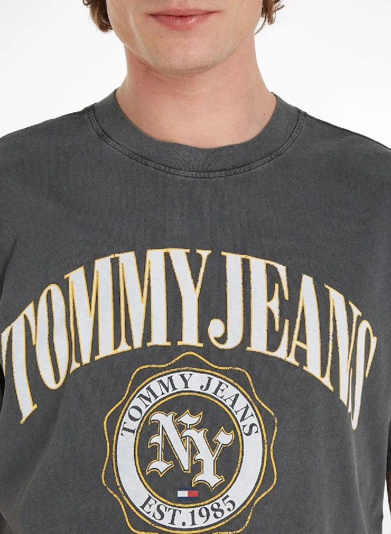TOMMY JEANS  Varsity Logo Relaxed Fit T-Shirt for Men | Best Price UAE