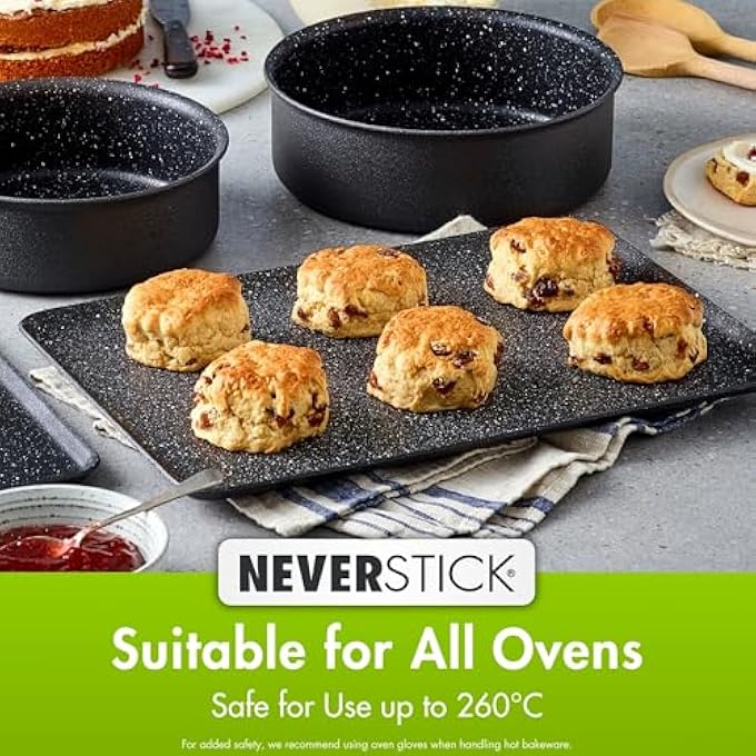 Scoville Neverstick 12 كوب صينية كب كيك صينية فرن كبيرة غير لاصقة صينية خبز لبودنغ يوركشاير فطائر صغيرة كب كيك تشديد الألومنيوم PFOA خالية غسالة الصحون آمنة أسود - Image 4
