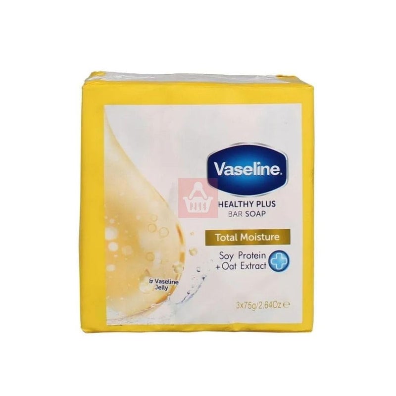 Vaseline Healthy Plus Bar Soap Total Moisture - 3 x 75 gram - Image 4