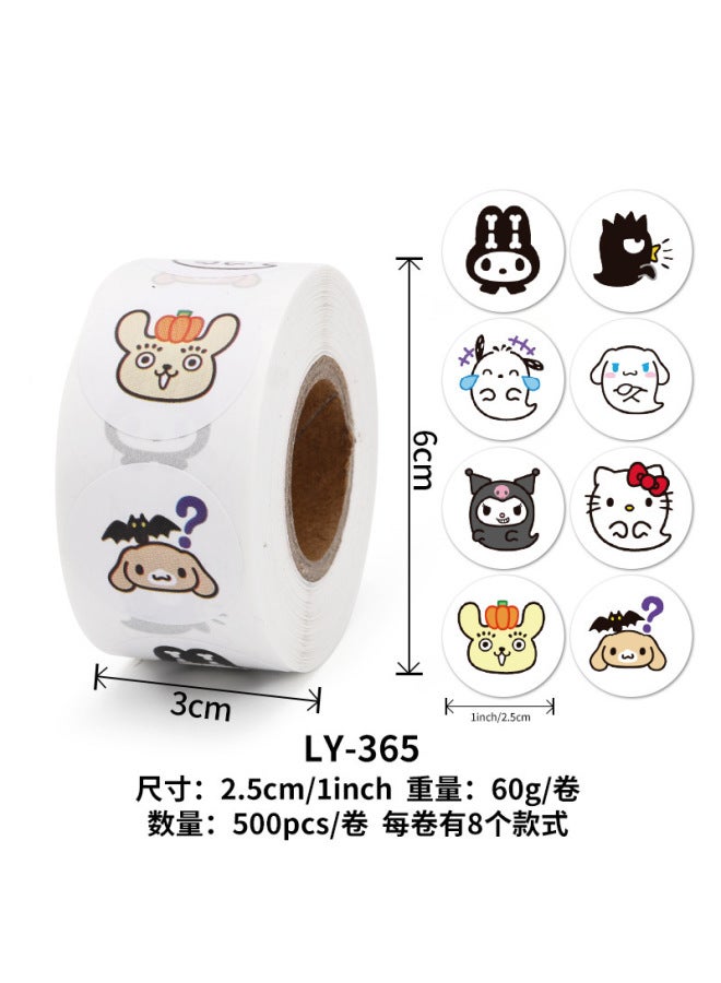 Liyuan Stickers Children's Women's Cute Sanrio Seal Stickers Student Goo Card Hand Account Material Roll Stickers Reward For Teachers - Image 1