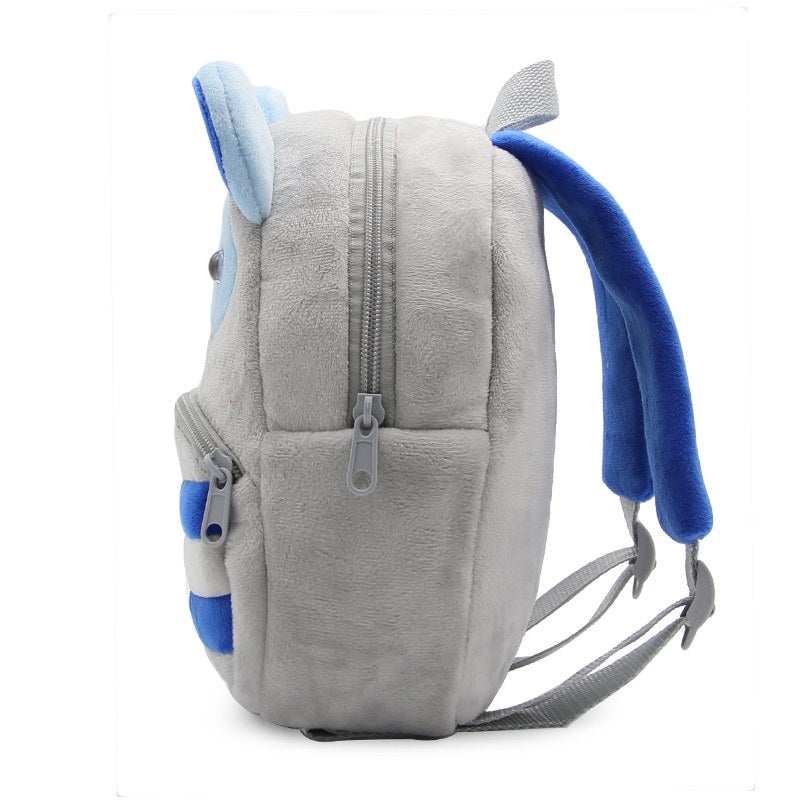 Plush Kids Backpack, Raccoon Animal Design, Soft Lightweight School Bag for Toddlers and Preschool Kids - Image 4