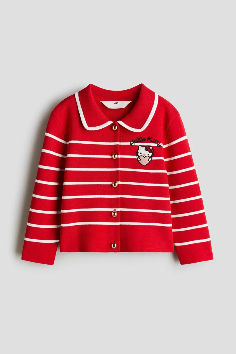 H&M Embroidery-detail knitted cardigan