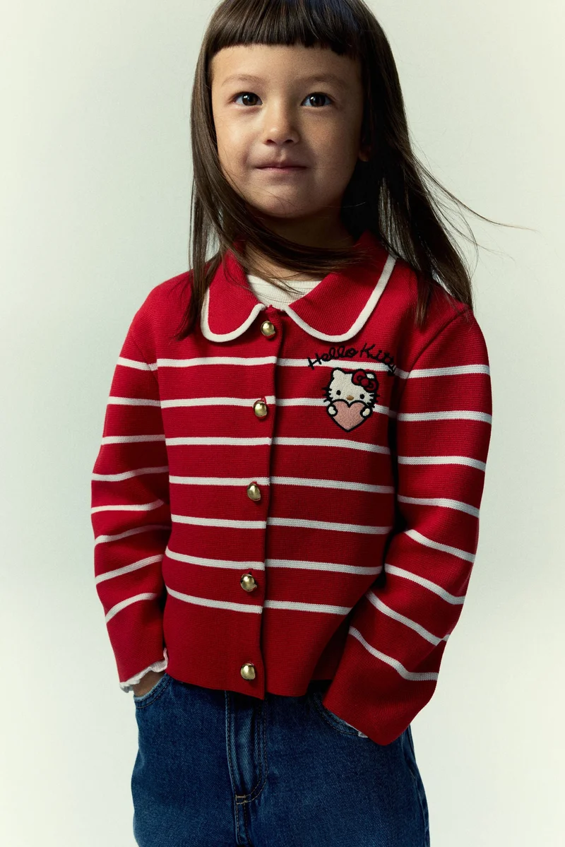 H&M Embroidery-detail knitted cardigan