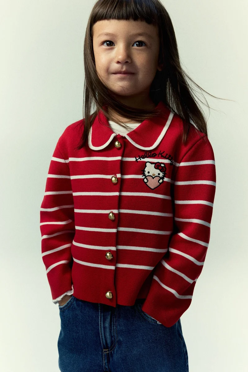 H&M Embroidery-detail knitted cardigan