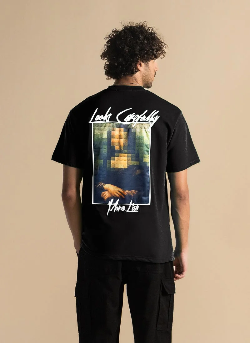 SHAPES DETAIL EMBROIDERED PATCHWORK T-SHIRT