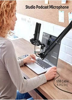 FIFINE FIFINE Gaming PC USB Microphone, Podcast Condenser Mic with Boom Arm, Pop Filter, Mute Button for Streaming, Twitch, Online Chat, Computer Mic for PS4/5 PC Gamer Youtuber-AmpliGame- T669 Pro 1  - Image 2
