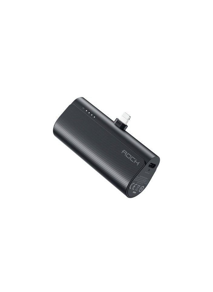 Rock - Rock iphone Mini Portable power bank Charger 4800mAh with Built in Cable Compatible with i phone - Image 1