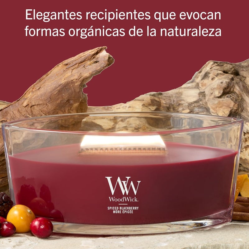وودويك شمعة وودويك المعطرة، شمعة توت العليق الأسود بالتوابل البيضاوية، مع فتيل مشتعل، وقت الاحتراق: حتى 50 ساعة، شموع معطرة هدايا للنساء - Image 4