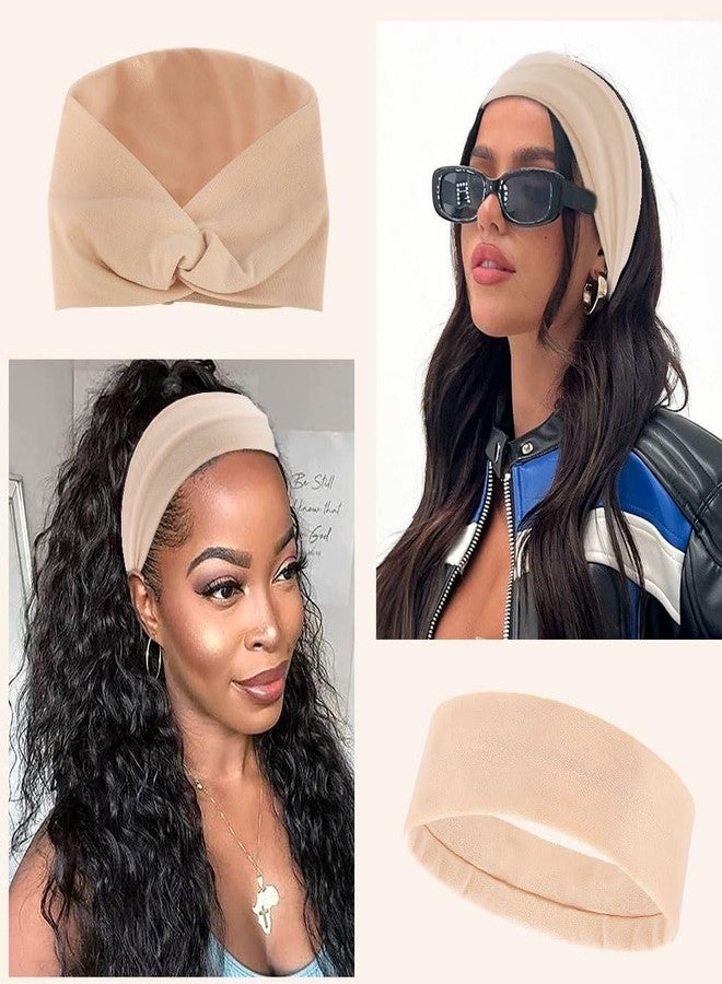 أهوني أطواق شعر AHONEY للنساء مانعة للانزلاق، عبوة من 10 قطع، أطواق شعر رفيعة وأطواق شعر عريضة ملتوية للشعر، إكسسوارات شعر قطنية مرنة للتمارين الرياضية واليوغا والجري (لون محايد) - Image 5