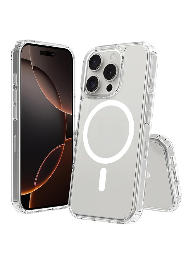 Magnetic Case suit for iPhone 16 Pro, [Compatible with Magsafe] [Not Yellowing] Slim Shockproof Phone Case for iPhone 16 Pro (6.3")-Clear  - Image 1