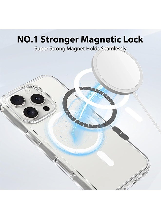 Magnetic Case suit for iPhone 16 Pro, [Compatible with Magsafe] [Not Yellowing] Slim Shockproof Phone Case for iPhone 16 Pro (6.3")-Clear  - Image 4