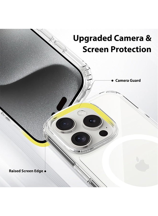 Magnetic Case suit for iPhone 16 Pro, [Compatible with Magsafe] [Not Yellowing] Slim Shockproof Phone Case for iPhone 16 Pro (6.3")-Clear  - Image 3