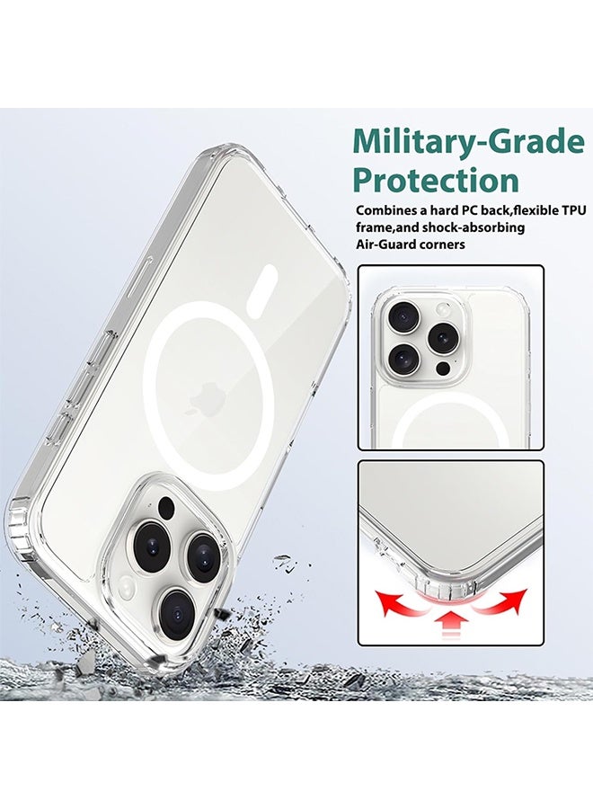Magnetic Case suit for iPhone 16 Pro, [Compatible with Magsafe] [Not Yellowing] Slim Shockproof Phone Case for iPhone 16 Pro (6.3")-Clear  - Image 5