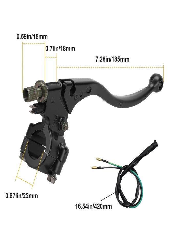 Slother 7/8" Left Hand Brake Lever for Polaris 90 Predator 90 Sportsman 90 Scrambler 90 90X Phoenix 200 Outlaw 90 110 EFI Saw Tooth ATV, Black - Image 3