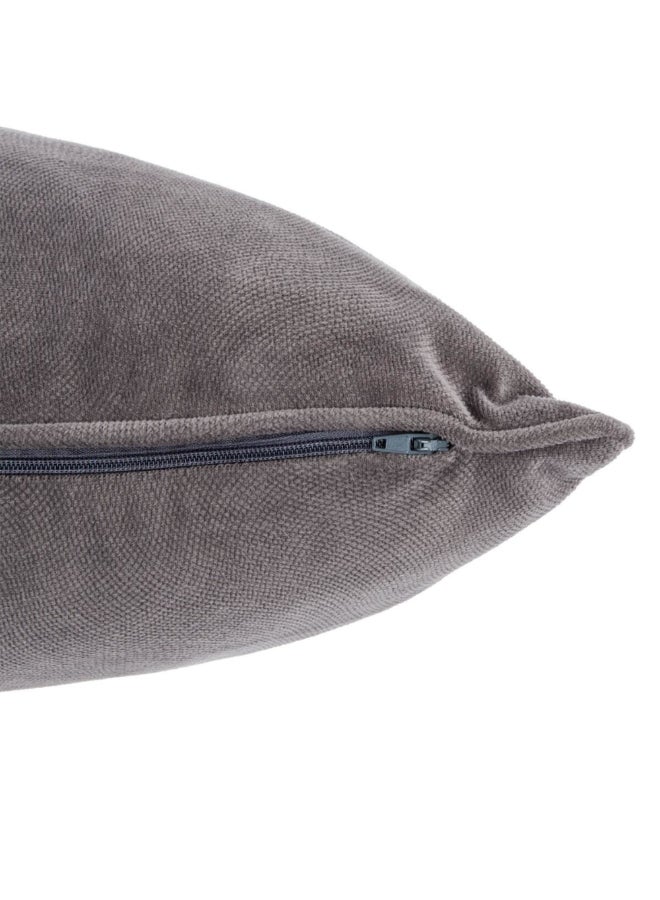 atmosphera Lilou High Quality Rectangular Shaped Cushion Dark Grey 30 x 50cm 146201L - Image 2