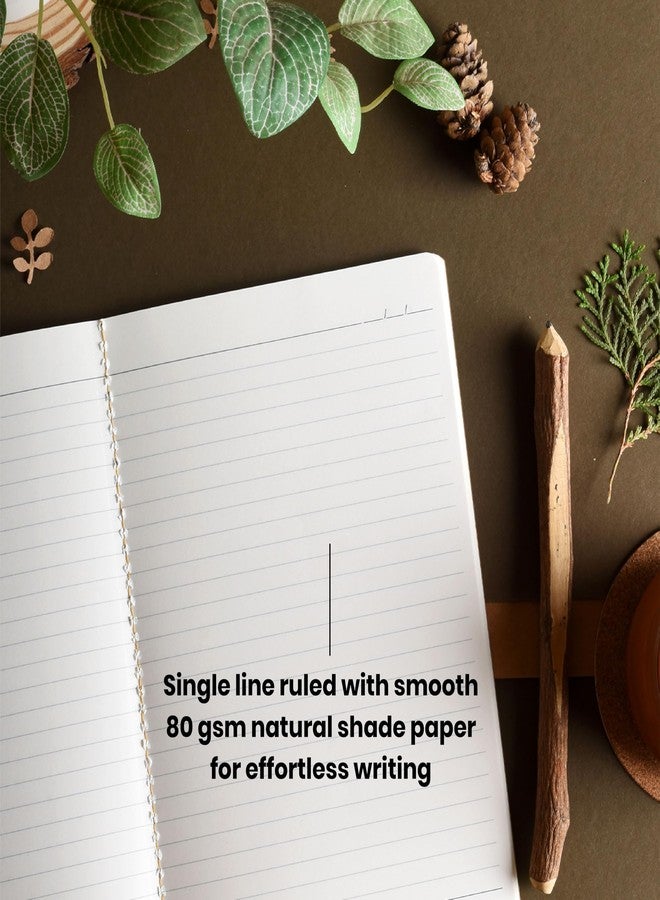 Scholar Kraft Notebook - 80 GSM Eco-Friendly Kraft Cover | Premium Writing Paper | Rulled Pages for Bullet Journaling, Notes, Planning, Sketching & Creative Writing (Pack of 5) (B5 Rulled) - Image 5