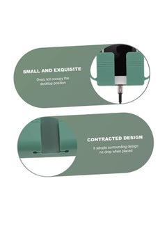 DIGI CORE 4 Pcs Wall Mount Phone Holder Phone Stand With Data Cable Receiving Hole Multi Purpose Phone Charging Dock with Adhesive Phone Holder For Shower Charging Compatible With iPhone and Android (Green)  - Image 4