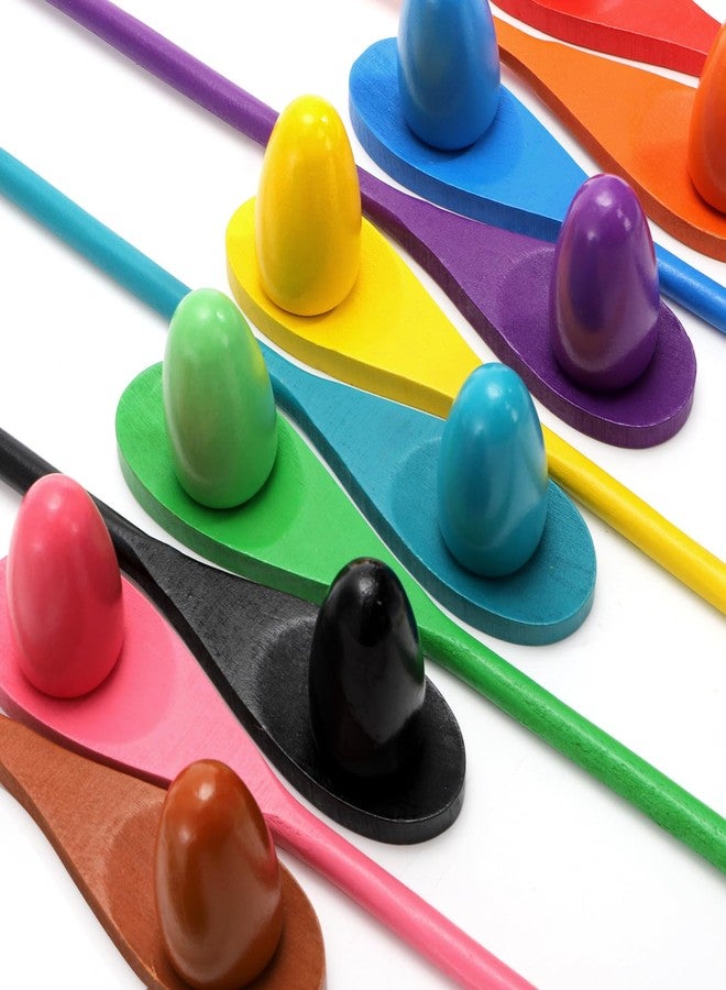 TOPZEA 24 PCS Easter Egg and Spoon Race Game Set, Wooden Egg Balance Game 12 Players, Carnival Relay Race Field Day Games for Kids & Family, Easter Eggs Hunt, Outdoor Lawn Games - Image 4