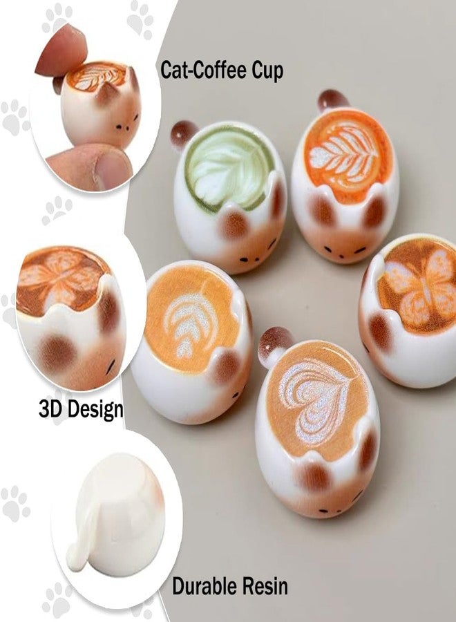 OULIGET Mini Coffee Cup Figurines,Cute 3D Cat Shape Mugs Decorations,Miniature Tableware for Home Office Car Interior Ornaments,DIY Mini Kitchen Micro Landscape,10 Pieces - Image 3