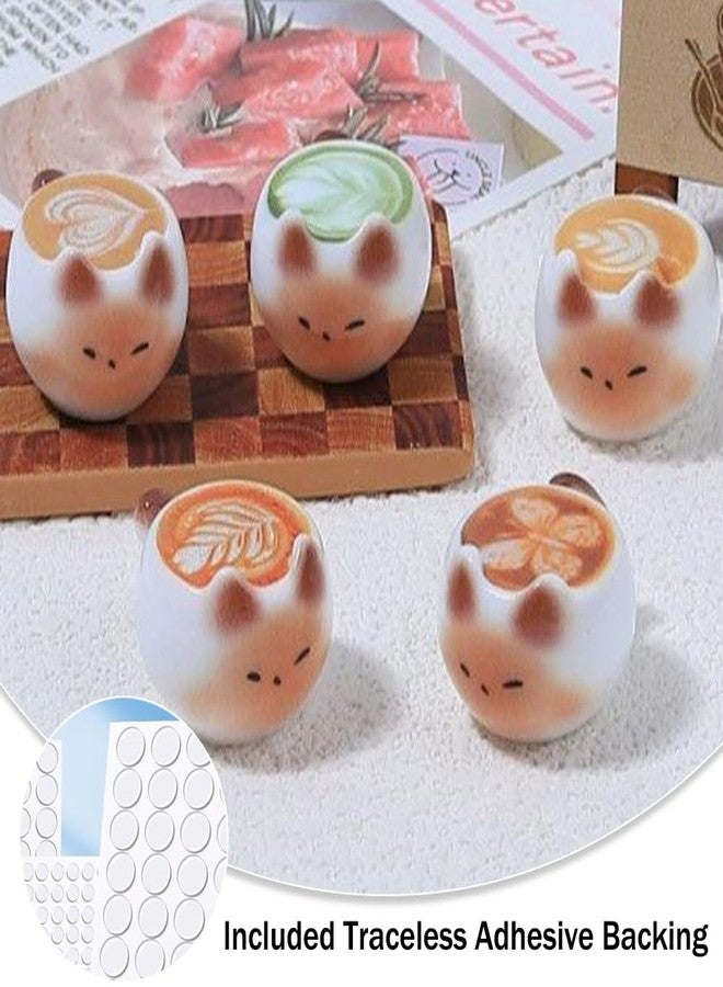 OULIGET Mini Coffee Cup Figurines,Cute 3D Cat Shape Mugs Decorations,Miniature Tableware for Home Office Car Interior Ornaments,DIY Mini Kitchen Micro Landscape,10 Pieces - Image 4