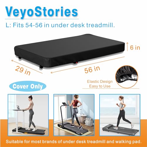VeyoStories غطاء غبار لممشى فيوستوريز تحت المكتب - غطاء مضاد للماء ومطاطي لممشى تحت المكتب 54 56، غطاء مضاد للماء لممشى محمول قابل للطي وصغير - Image 3