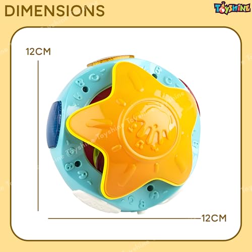 Toyshine Activity Ball Rattle with Lights and Music Children's Early Educational Hand Grasp Sensory Easy-Grasp Toys for Babies Infant 6-12 Months - Image 5