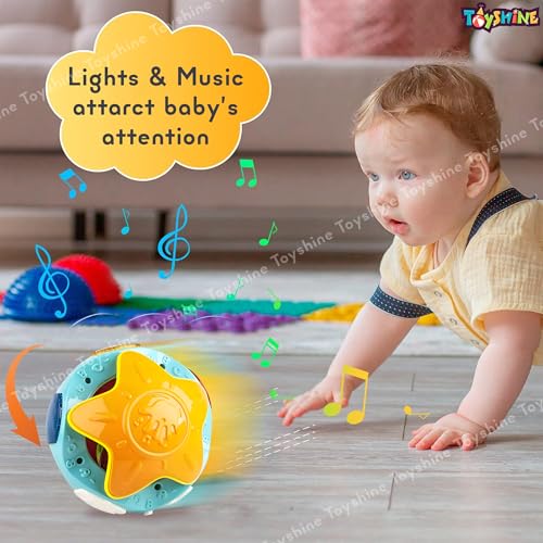 Toyshine Activity Ball Rattle with Lights and Music Children's Early Educational Hand Grasp Sensory Easy-Grasp Toys for Babies Infant 6-12 Months - Image 4