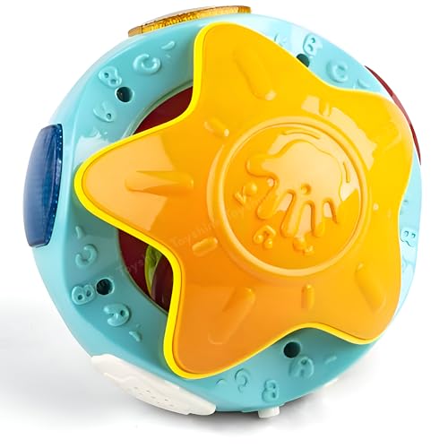 Toyshine Activity Ball Rattle with Lights and Music Children's Early Educational Hand Grasp Sensory Easy-Grasp Toys for Babies Infant 6-12 Months - Image 1