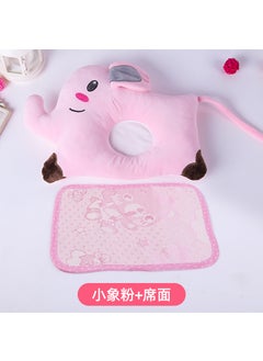Adjustable Baby Pillow Cartoon Anti-Flat Head Pink Elephant Mat