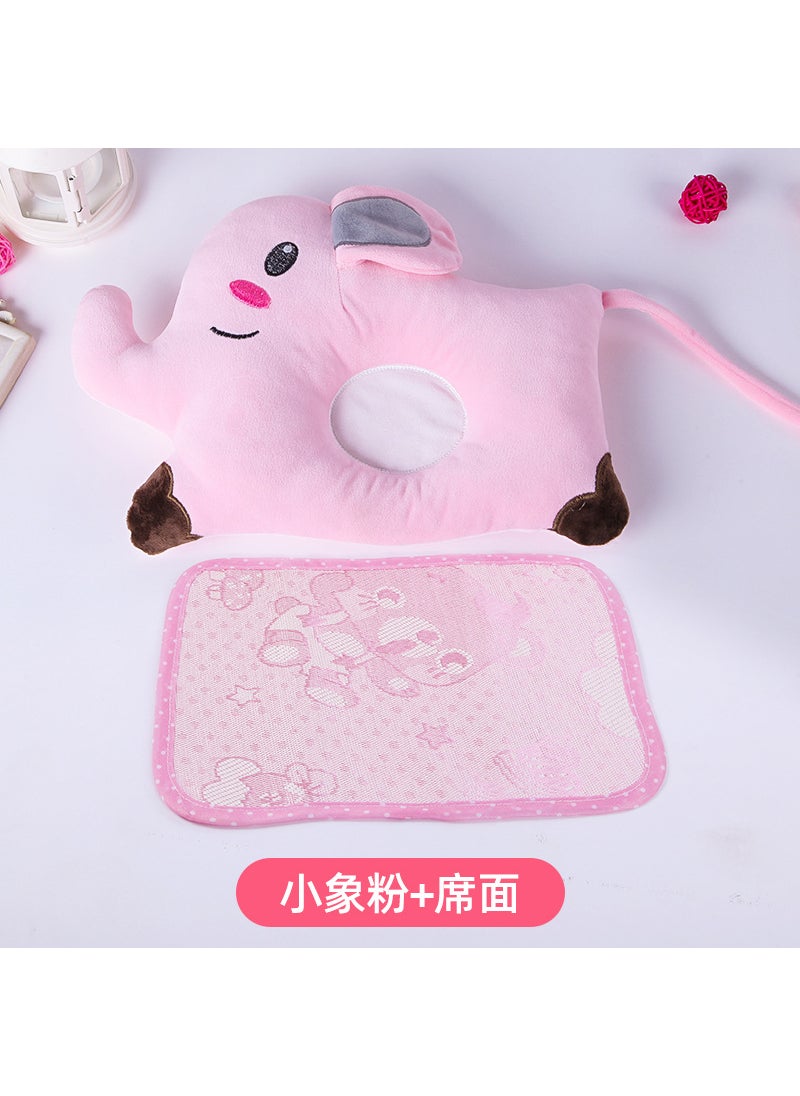Generic - Adjustable Baby Pillow Cartoon Anti-Flat Head Pink Elephant Mat - Image 1