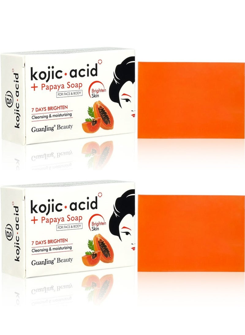 Kojic Acid And Papaya Soap 2 Pcs - Image 1