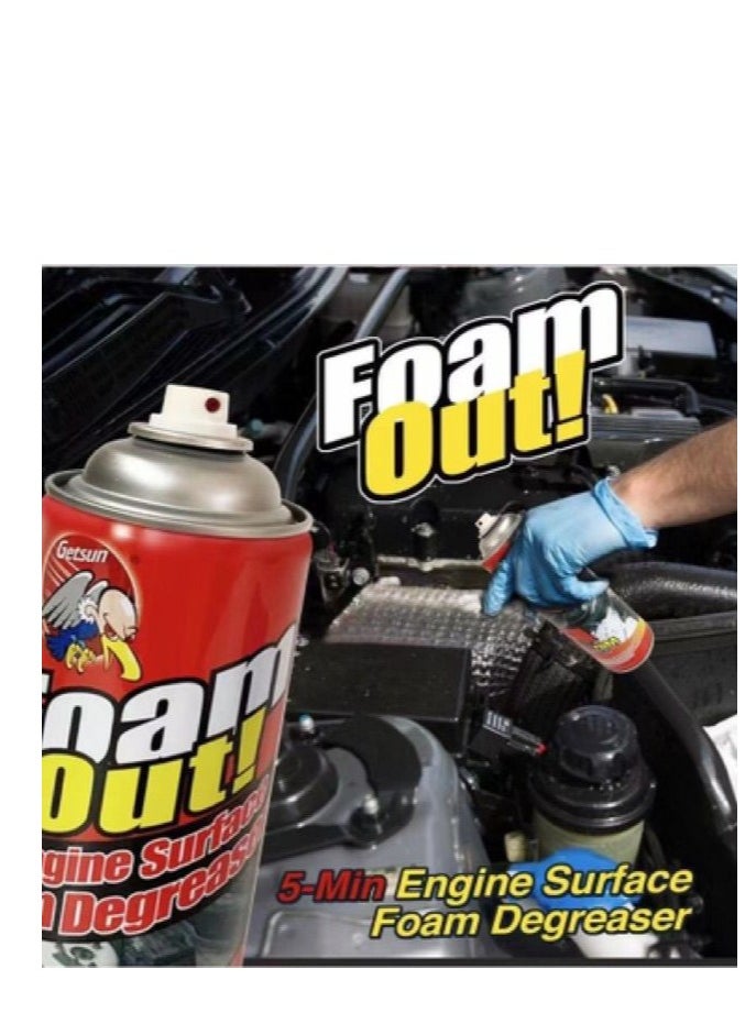 GETSUN - Foam Out Engine Surfac Foam Degreaser Cleanser Mator & Grease Removal 650 Ml - Image 1