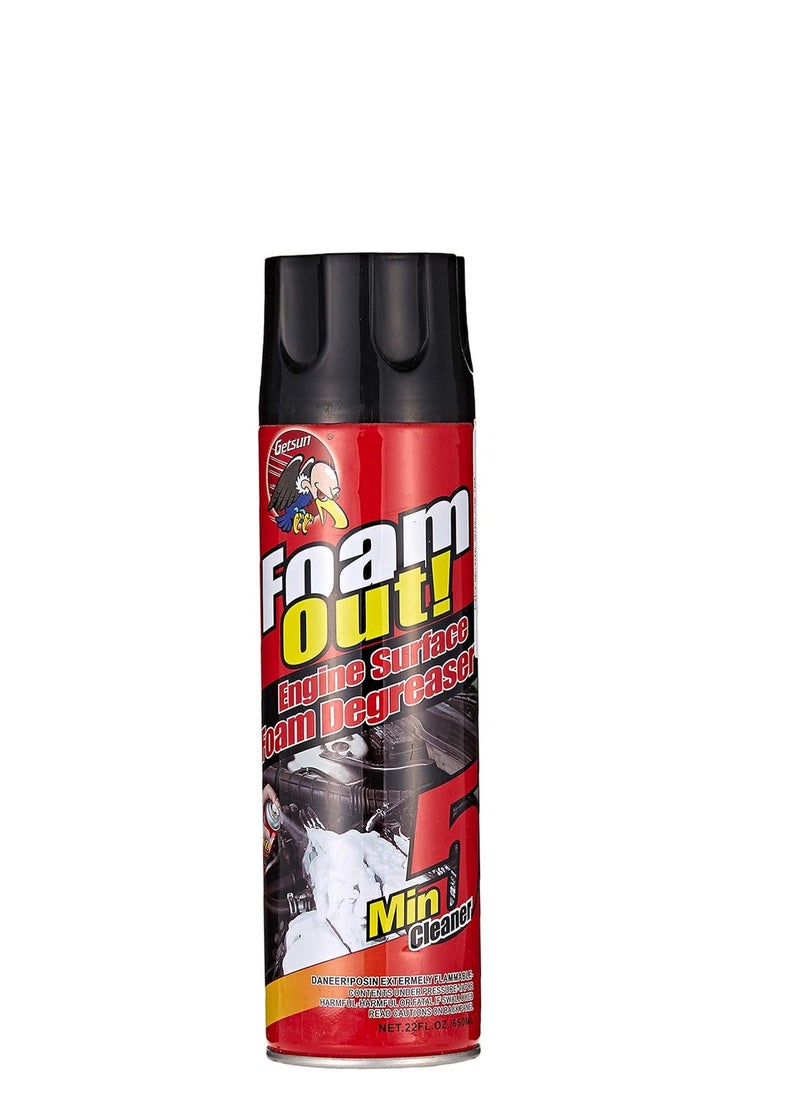 GETSUN - Foam Out Engine Surfac Foam Degreaser Cleanser Mator & Grease Removal 650 Ml - Image 1