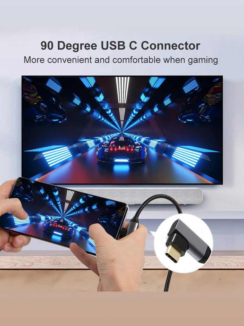 CableCreation Angle USB C to HDMI Cable 4K@60Hz, 6ft Right Angle Type-C to HDMI Adapter Support HDR 18Gbps, Compatible for MacBook Pro Air 2020/2018, iPad Air 2020, iPad Pro, G7/G8, Galaxy S22/S20 - Image 3