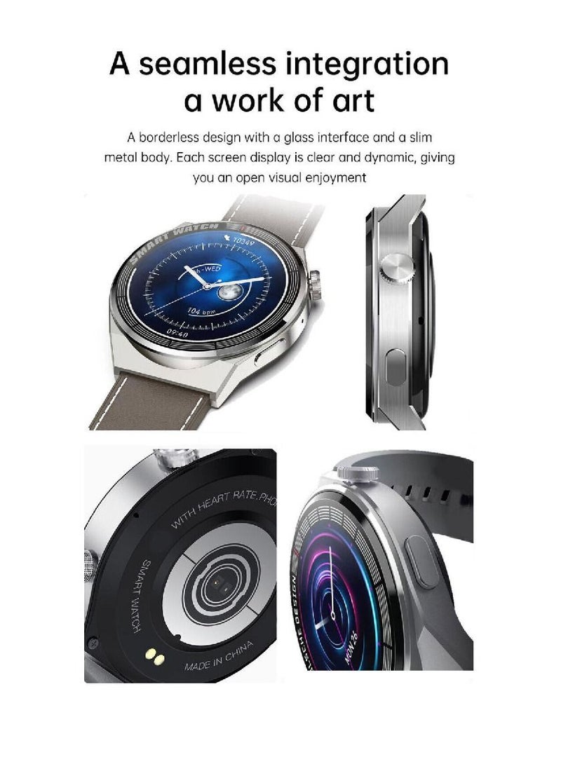 Zoom Plus Bluetooth Call Sports Fitness Tracker Heart Rate Monitor IP67 Waterproof Smartwatch For IOS Android Silver - Image 4