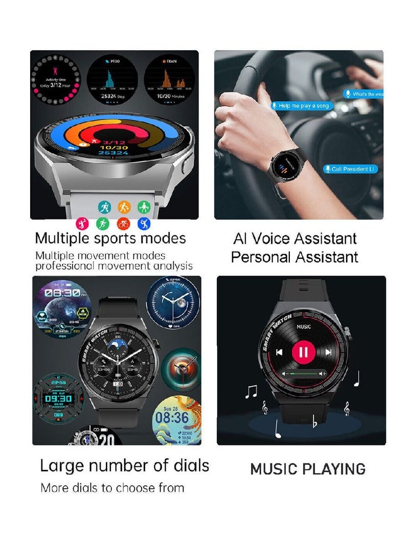 Zoom Plus Bluetooth Call Sports Fitness Tracker Heart Rate Monitor IP67 Waterproof Smartwatch For IOS Android Silver - Image 3